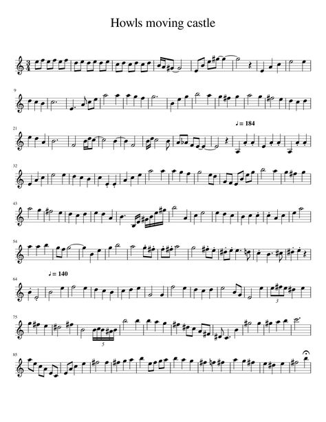 Howls Moving Castle Music Sheet, Clarinet Sheet Music Aesthetic, Violin Howls Moving Castle, Howls Moving Castle Flute Sheet Music, Rush E Clarinet Sheet Music, Bass Clef Music Sheets, Howls Moving Castle Violin Sheet Music, Once Upon A December Flute Sheet Music, Howls Moving Castle Guitar Tab