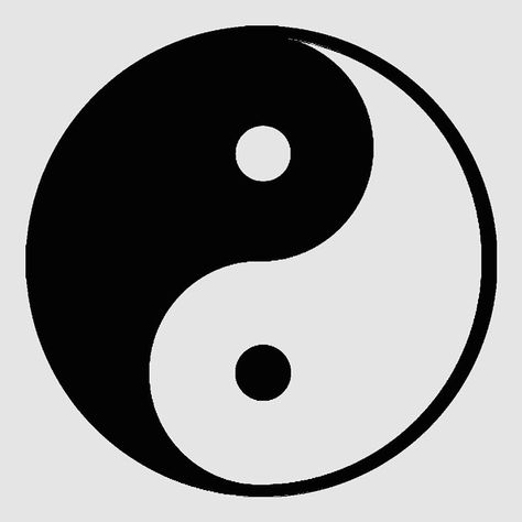 This symbol is known as yin yang, or balance, in the Taoist religion. All things are thought to carry yin and embrace yang, which achieves balance. Yen Yang, Simbolos Tattoo, Ying Yang Symbol, Dark Mind, Ying Yang Tattoo, Ying And Yang, Yin Yang Tattoos, Ying Yang, Spiritual Connection