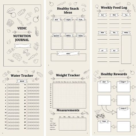 Vedic Nutrition Journal This Vedic Nutrition Journal is the perfect way to track your food intake, water intake, and overall nutrition. It is also a great place to jot down food ideas and recipes. The journal is designed to help you follow the principles of Vedic nutrition, which is a holistic approach to eating that emphasizes balance, harmony, and the use of whole, unprocessed foods. The journal includes the following features: * Daily food log pages to track your breakfast, lunch, dinner, and Bullet Journal Food Log, Daily Food Log, Nutrition Journal, Water Intake Tracker, Nutrition Tracker, Food Log, Unprocessed Food, Water Intake, Bullet Journal Ideas Pages
