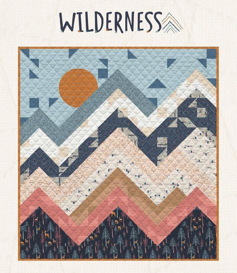 Patchwork, Mountain Quilt Pattern, Sunflower Quilts, Picnic Quilt, Quilt Modernen, Mountain Quilts, Bear Quilts, Charm Quilt, Free Pdf Pattern