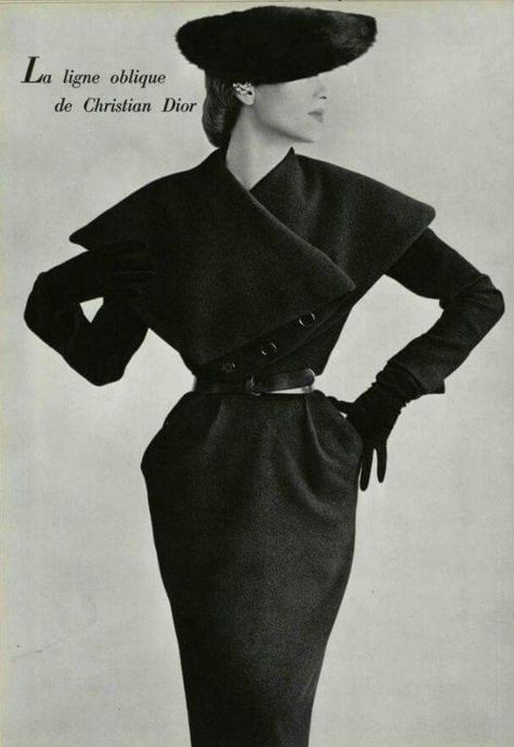 Christian Dior Oblique Line Dior Designs, New Look Dior, Dior 1950, 1950 Style, Dior New Look, Glamour Vintage, Vintage Suit, 1950 Fashion, Vintage Fashion 1950s