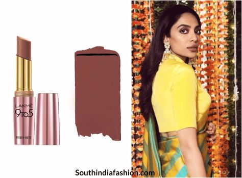 Coffee Command Sobhita Dhulipala Makeup, Lipstick For Indian Skin, Brown Lipstick Shades, Lipsticks Shades, Sobhita Dhulipala, Nude Lipstick Shades, Eyeshadow For Green Eyes, Hot Lipstick, Lip Shades