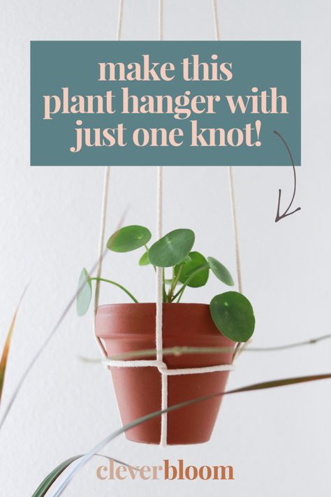 Make A Plant Hanger, Diy Plant Hanger Easy, Plant Holder Diy, Diy Plants Decor, Rope Plant Hanger, Hanging Plants Diy, Macrame Plant Hanger Tutorial, Diy Hanging Planter, Macrame Plant Hanger Patterns