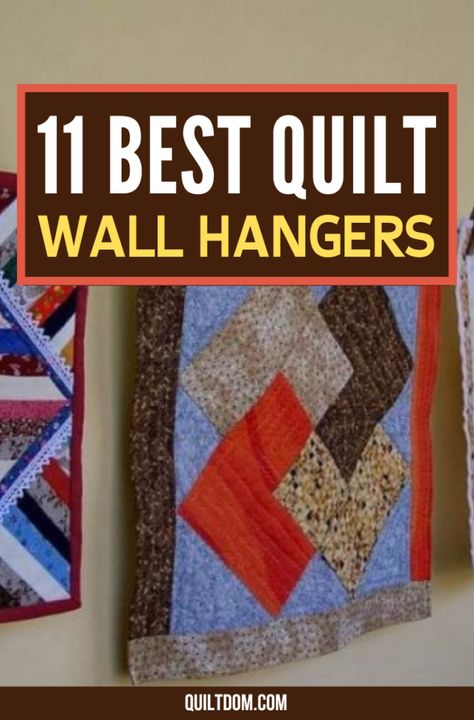 11 Best Quilt Wall Hangers To Display Your Quilt Quilted Wall Hangers, Patchwork, Quilt Square Wall Hanging, Small Quilt Wall Hangings Ideas, Quilt Wall Hanger, How To Hang A Small Quilt On The Wall, Quilt Hangers For Walls, How To Hang A Quilt On The Wall Ideas, Diy Quilt Hangers Wall Hangings