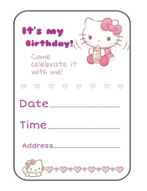 Bday invitation card