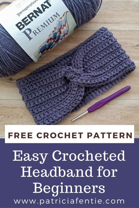 FREE CROCHET TUTORIAL: Check out this beginner-friendly crochet pattern for a cozy headband. This pattern is very easy to crochet, yet looks very professional! Make this as a lovely gift or to sell at craft fairs, as it crochets up very quickly! Crochet Headband Twist, Crocheted Twisted Headband Patterns Free, Single Crochet Stitch Projects, Crochet Pattern For Headband, 4 Skein Crochet Projects, How To Make A Crochet Headband, Twist Crochet Headband, Crochet Gifts For Beginners, Easy Single Crochet Projects