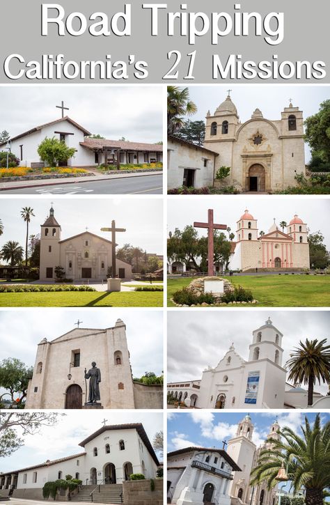 Interested in visiting the 21 California missions? Check out this guide that shows you how to visit them all in 7 days and what to expect while at each one. It is a fantastic road trip along El Camino Real. #california #travel #photography #hiking #bucketlist #food #roadtrip #travelblog #adventure California Missions Project, Mission Report, Alta California, Santa Barbara Mission, Photography Hiking, Mission Projects, Ca History, California Missions, Travel California