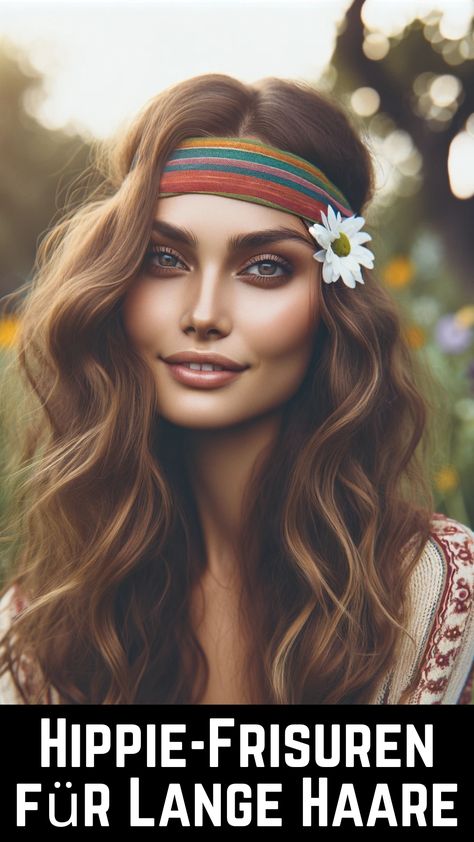 Der Hippie-Stil, ein Symbol für Freiheit und Naturverbundenheit, ist auch heute noch in Mode, besonders wenn es um Frisuren geht. Die "Hippie-Frisur lange Haare" verkörpert diesen Geist perfekt und bietet zahlreiche Möglichkeiten, um deine individuelle Persönlichkeit und deinen Stil zum Ausdruck zu bringen. In diesem Blogbeitrag tauchen wir in die Welt der Hippie-Frisuren für lange Hippie Style 70s Flower Power, Hippie Look 70s, 70s Hairstyles Hippie, 70s Hippie Hair, Hippie Style 70s, 70s Hair Styles, 70's Party, Hippie Stil, 70s Hair