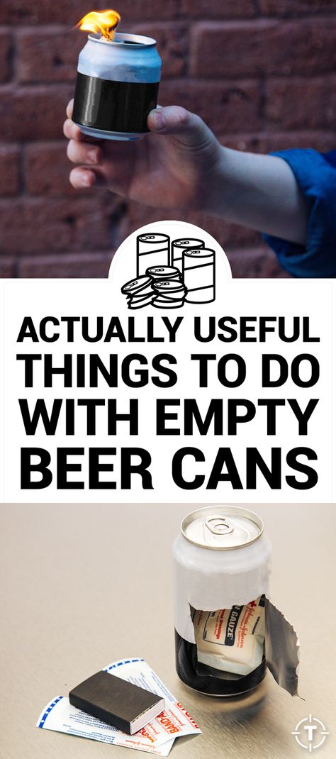 The best DIY tricks to do with a beer can (after drinking it of course). Crafts With Beer Cans, Beer Can Projects, Beer Can Ideas Diy, Beer Can Crafts Ideas, Beer Can Diy Crafts, Beer Can Art Ideas, Beer Can Ideas, Beer Can Crafts Diy, Beer Cans Crafts Ideas