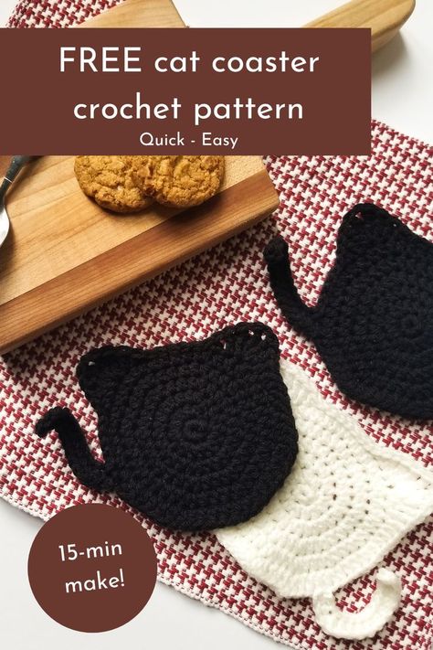 Crochet Coaster Cat Pattern, Amigurumi Patterns, Free Cat Coaster Crochet Patterns, Crochet Kitty Coasters Free Pattern, Kitty Coasters Free Pattern, Free Crochet Cat Coaster Pattern, Cat Crochet Coasters Free Pattern, Cat Coaster Crochet Pattern, Crochet Cat Coaster Pattern Free