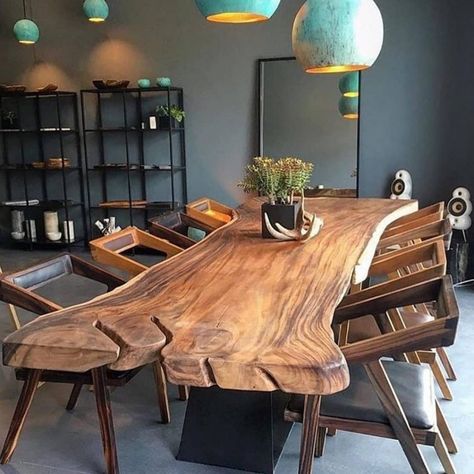 Japandi Style Bedroom, Wooden Dinner Table, Dinner Tables Furniture, Wood Dinner Table, Meja Bar, Wood Dining Table Modern, Grande Table A Manger, Future Apartment Decor, Dinner Table Setting