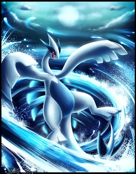 Lugia Pokemon Art, Lugia Art, Dark Lugia, Pokémon Legendary, Ocean God, Cool Pokemon Pictures, Leon Pokemon, Lugia Pokemon, Pokemon Violet