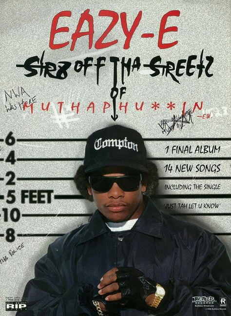 Eazy E Eric Wright, 90s Rappers Aesthetic, 90s Rappers, Rap Album Covers, Eazy E, ポップアート ポスター, Hip Hop Classics, Hip Hop Poster, 90s Rap