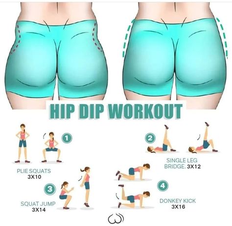 Firness Motivation, Hip Dip Workout, Hip Dip Exercise, Hip Dip, Squat Jump, Dip Workout, Plie Squats, Summer Body Workout Plan, Hip Dips