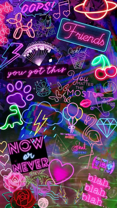 #neon #aesthetic #wallpAper #glow #lights #neonaesthetic #neonsigns Cute Neon Wallpaper Aesthetic, Tumblr, Aesthetic Multicolor Wallpaper, Neon Pictures Aesthetic, Neon Pop Aesthetic, 2000s Neon Aesthetic, Neon Candy Aesthetic, 80s Theme Wallpaper, Neon Iphone Wallpaper Aesthetic