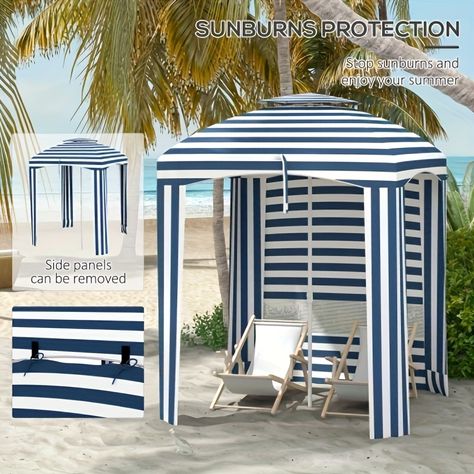 Faster shipping. Better service Cabana Beach, Summer At The Beach, Outdoor Cabana, Compact Umbrella, Beach Cabana, Beach Tent, Shade Structure, Beach Umbrella, Outdoor Store