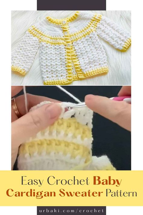 Knitted Baby Clothes Free Patterns Cardigan Sweaters, Infant Crochet Sweater Pattern Free, Girls Crochet Cardigan Pattern Free, Baby Girl Crochet Patterns Free, Crochet Baby Sweaters Free Patterns, Baby Sweater Crochet Pattern Free, Crochet Baby Cardigan Pattern, Crochet Baby Cardigan Free Pattern, Crochet Sweater Top