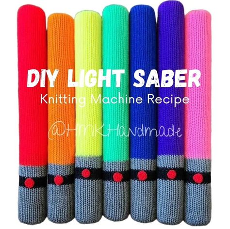 Make a light saber using your 22 pin knitting machine! 22 Pin Knitting Machine, Knitting Machine Patterns, Crochet Animals Free Patterns, Star Wars Day, Craft Show, Knitting Machine, Lightsaber, Loom Knitting, Machine Knitting