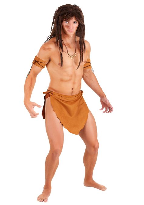 PRICES MAY VARY. Elastic,Polyester elastic closure Size: Small 100% polyester faux suede loin cloth Jersey underwear w/ elastic waistband Arm bands and ties are faux suede w/ teal beads Exclusive Want to embrace your primal side? Then get ready for this Jungle Man Costume for men! The simple costume brings you a look straight from prehistory. It comes with a pair of briefs, a faux suede loincloth, and a pair of matching armbands. The loincloth has ties along the sides to help you adjust the fit Jungle Man, Jungle Costume, Rapper Costume, Playboy Bunny Costume, Prehistoric Man, Man Costume, Mens Halloween Costumes, Adult Halloween Costumes, Mens Costumes