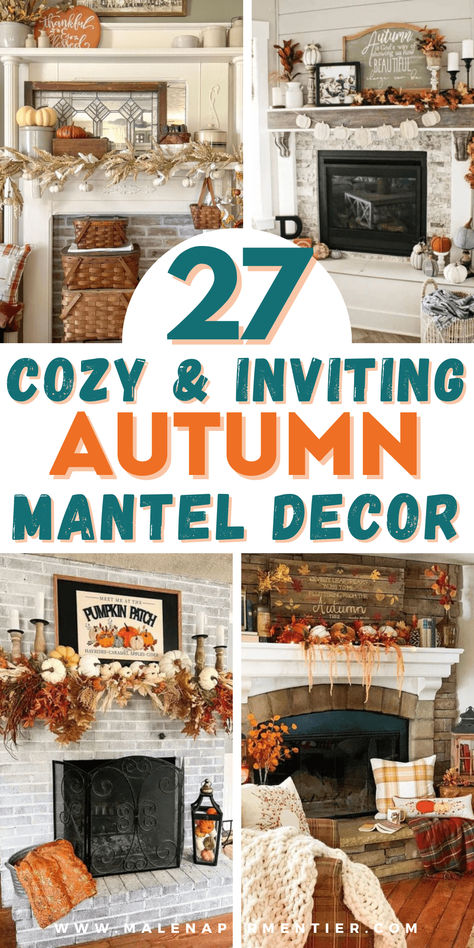 fall mantel decor ideas Mantel Decorating Ideas With Tv, Tv Above Fireplace Ideas, Fall Mantel Decorating Ideas, Above Fireplace Ideas, Above Fireplace Decor, Tv Above Fireplace, Fall Mantel Decor, Mantel Decorating Ideas, Above Fireplace