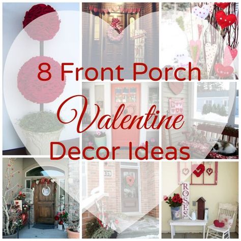 8 Front Porch Valentine Decor Ideas Valentines Outside Decorations, Valentine's Decorations Ideas, Cute Valentines Decorations, Valentines Porch Decorations, Outdoor Valentines Decor, Valentines Day Home Decorations, Valentine House Decor, Outdoor Valentines Day Decor, Valentine Bathroom Decor