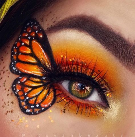 butterfly makeup look, summer makeup look, butterfly eye makeup, simple butterfly makeup look, butterfly makeup ideas, butterfly makeup look easy