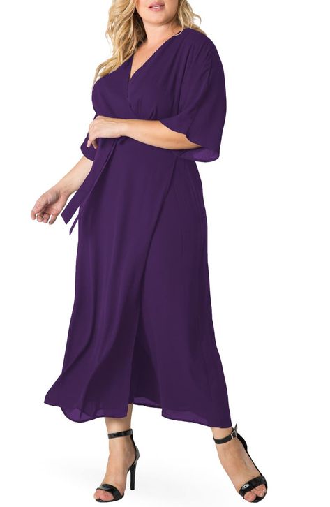 Plus Size Summer Dresses For Wedding Guest, Purple Wedding Guest Dress, Purple Wardrobe, Spring Party Dresses, Bridesmaid Stuff, Transitional Fashion, Maxi Dress Plus Size, Apple Body Shapes, Full Maxi Skirt