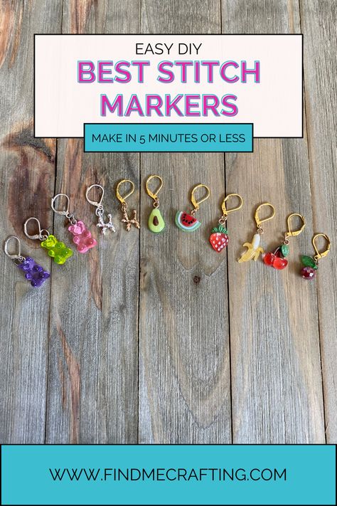 Use our video to create stunning stitch markers in less than 5 minutes! Discover how easy it is to add a personal touch to your crochet projects. Perfect for beginners and experts alike, these stitch markers make crocheting faster, easier, and more enjoyable. DIY has never been this simple and fun. Let's boost your crocheting to a whole new level! Diy Stitch Markers Knitting, Diy Crochet Stitch Markers, How To Make Stitch Markers, Cute Stitch Markers, Diy Stitch Markers Crochet, Crochet Stitch Markers Diy, Polymer Clay Stitch Markers, Diy Stitch Markers, Stitch Markers Diy