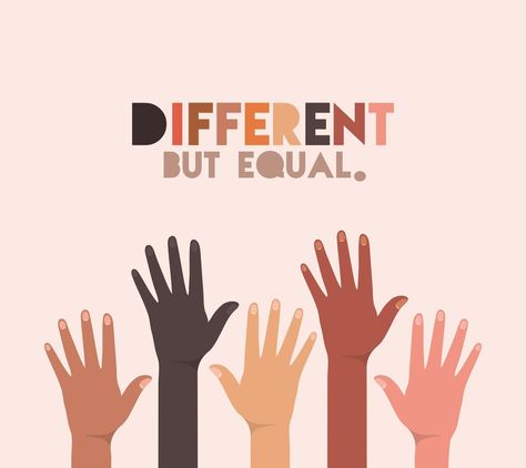 Different but equal and diversity skins design Racial Equality Aesthetic, Inclusion And Diversity Quotes, Global Diversity Awareness Month, Poster About Equality, Diversity Character Design, Unity And Diversity Poster, Diversity In Fashion, Diversity Poster Design, Diversity In Classroom