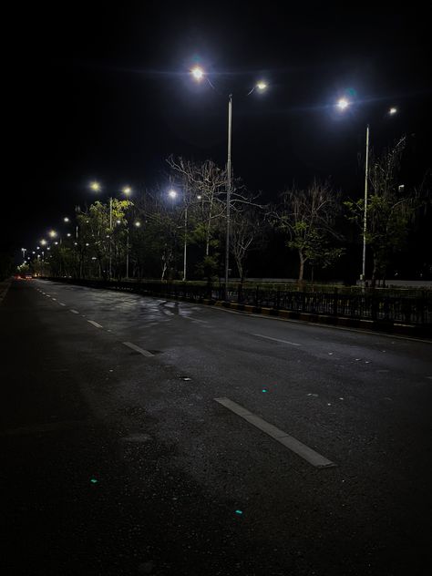 Empty Street Night, Playlist Photos, Wedding Banner Design, Road Light, Empty Road, Night Street, Creative Portrait, Liminal Spaces, Street Lights