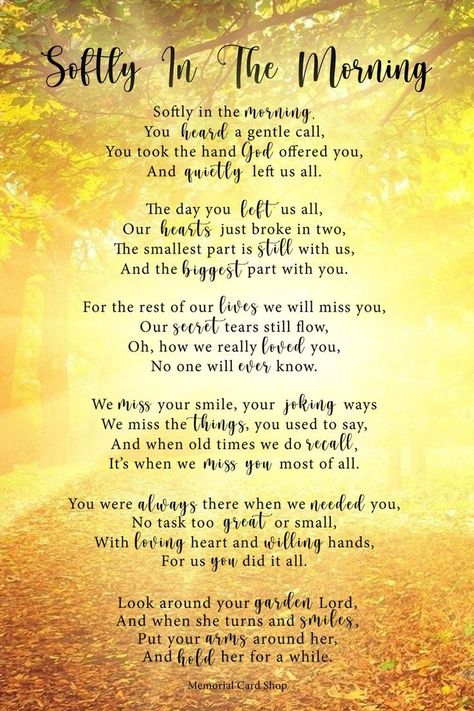 Funeral Poems for Dad/Mom, Memorial Poems, Memorial Sympathy Poems, Celebration of Life Poems | Funeral poems for dad, Grief quotes mother, Funeral poems Mother Funeral Poems, Celebration Of Life Poems, Memory Poems, Funeral Poems For Dad, Dad Memorial Quotes, Funeral Poems For Mom, Mum Poems, Miss You Mom Quotes, Mom In Heaven Quotes