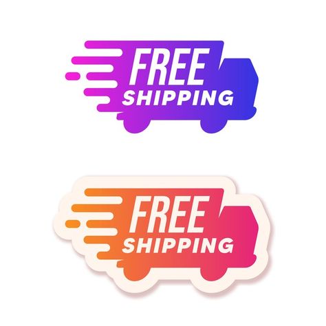 Business And Advertising, Free Shipping Image, Free Shipping Banner, Free Shipping Graphic, Supermarket Logo, Text Ideas, Delivery Trucks, Vector Car, Promotion Design