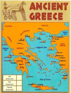 TOUCH this image: Ancient Greece - an interactive map by Yr2 Thasos, Ancient Greece For Kids, Ancient Greece Mythology, Ancient Greece Map, Ancient Greece History, Greece History, Greece Mythology, Ancient World History, Greece Map