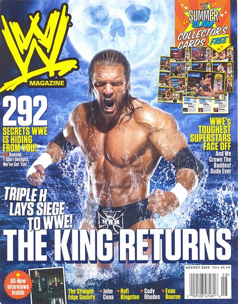WWE Magazine Triple H Wwe Magazine, Wwf Diva, Newspaper Cover, Stephanie Mcmahon, Wwe Legends, Free Magazines, Pro Wrestler, Free Cards, Wrestling Superstars