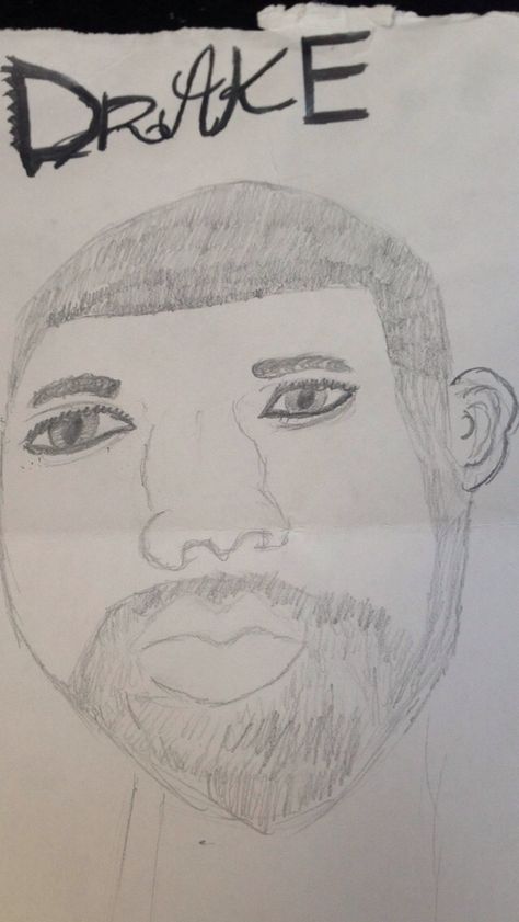 My drawing of drake 😂😂😂 Bad Art Funny, Drake Sketch, Celeb Drawings, Ginger Person, Drake Drawing, Drake Art, Bad Drawings, Bad Art, Celebrity Music