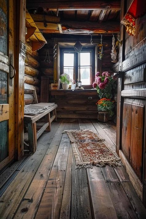 Rustic Charm: Log Cabin Flooring Ideas for You Log Cabin Flooring Ideas, Cabin Flooring Ideas, Log Cabin Decorating Ideas, Modern Log Cabin Interior, Cabin Flooring, Rustic Cabin Interior, Log Cabin Flooring, Rustic Modern Cabin, Maine Cabin