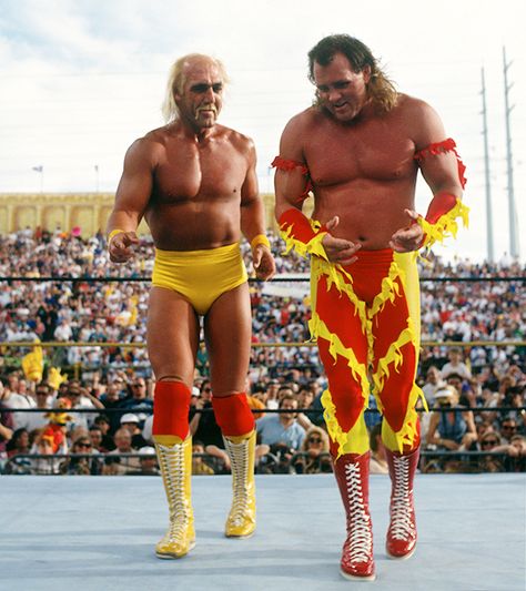 Hulk Hogan and Brutus "The Barber" Beefcake Brutus Beefcake, Brutus The Barber Beefcake, Awa Wrestling, Ceasars Palace, Wwf Superstars, The Barber, Hulk Hogan, Wwe Wrestlers, Pro Wrestling