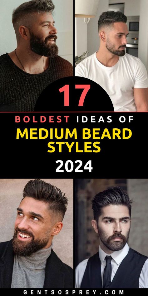 Unleash your fullest potential by skillfully harmonizing the symphony of your hair and beard with the masterful artistry of Medium Beard Styles for 2024. From meticulously groomed stubble that exudes unparalleled precision to grand, sweeping long beards that make an awe-inspiring statement, our comprehensive guide spans the entire spectrum, empowering you to fully embrace the style that authentically mirrors your multifaceted individuality. Mens Beard Styles Shape, Professional Beard Styles, Modern Beard Styles, Medium Beard Styles, Popular Beard Styles, New Beard Style, Beard Styles Shape, Faded Beard Styles, Beard Styling