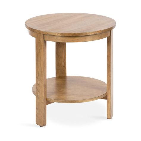 PRICES MAY VARY. Two-Tiered Side Table: Each of the wooden tiers in the Foxford provide your home with space to store accessories, display keepsakes, or serve beverages on coasters as either a living room side table or a bedroom nightstand Quality Material: The Foxford table was crafted from a resilient blend of solid wood and wooden material, making it a display piece that is as durable as it is beautiful Gorgeous Woodgrain: Both the tabletop and shelf of this side table feature delightful wood Circle Nightstand, Round Side Table Living Room, Wooden Bed Side Table, Round Wood Side Table, Room Side Table, Round Living Room, Nightstand Table, Small Lamps, Timeless Decor