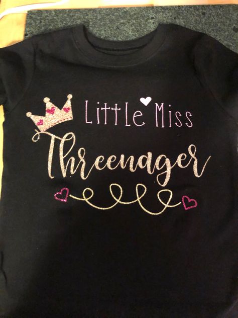 3rd Birthday Girl Shirt, Threenager Party Ideas Girl, Little Miss Threenager Birthday Ideas, Threenager Cake, Faith Harper, Threenager Birthday Party, Threenager Shirt, Little Miss Threenager, Threenager Birthday