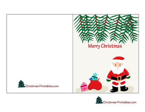 cute christmas card featuring santa and gift bag Christmas Card Sayings, Natal, Merry Christmas Card Quotes, Free Printable Christmas Cards, Free Printable Greeting Cards, Merry Christmas Printable, Santa Template, Christmas Card Online, Print Christmas Card