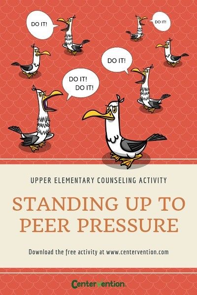 Peer Pressure Activities - Centervention® Peer Pressure Lessons Elementary, Peer Pressure Art, Peer Pressure Worksheets, Peer Pressure Activities, Peer Pressure Lessons, Peer Counseling, Counselor Activities, Sel Activities, Middle School Counselor