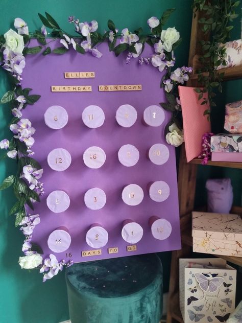 16 Days To Go Countdown Birthday, 10 Days To Go Countdown Birthday Ideas, 21 Days Of Birthday Gifts, Diy Birthday Countdown Ideas, 16 Days Of Gifts For Sweet 16 Board, Sweet 16 Countdown Ideas, 30 Days Until 30th Birthday Gifts, 18th Birthday Countdown Ideas, Countdown To Birthday Ideas