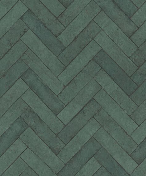 Blue Wallpaper Texture, Tile Texture, Old Factory, Wall Finishes, Design Language, Wood Tile, Herringbone Pattern, Textured Wallpaper, Wall Covering