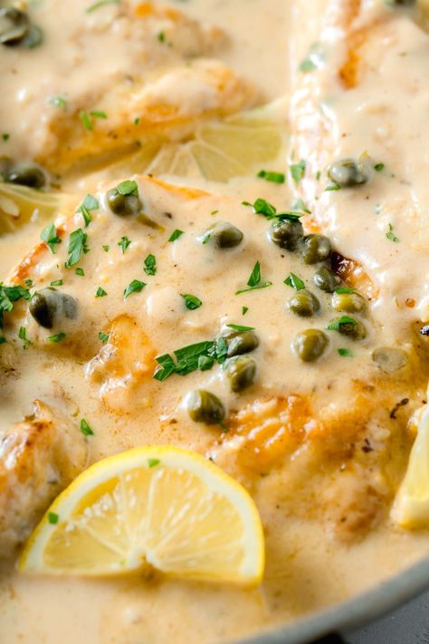 Ina Garten, Creamy Chicken Piccata Recipe, Creamy Lemon Chicken Piccata, Chicken Piccata Easy, Chicken Picatta Recipe, Piccata Sauce, Lemon Chicken Piccata, Piccata Recipe, Chicken Piccata Recipe