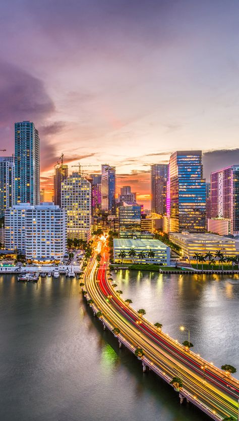 The picture represents a dusk scenery of Miami downtown, its high rises and local Marina. Miami Skyline Wallpaper, Miami Background, Miami Culture, Miami Landscape, City Skyline Wallpaper, Miami Wallpaper, Miami Downtown, Miami Vintage, City Wallpapers