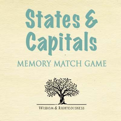 Classical Conversations Essentials, Classical Conversations Foundations, Us Geography, Cc Cycle 3, States And Capitals, American History Lessons, Teaching Geography, Memory Match Game, Homeschool Geography