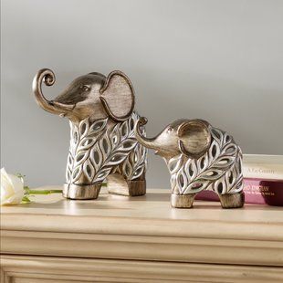 Elephant Decor & Figurines You'll Love in 2019 | Wayfair Figurine, Cement Statues, Ceramic Elephant, Elephant Statue, Elephant Decor, Elephant Lover, Silver Elephants, Elephant Figurines, Decor Figurines
