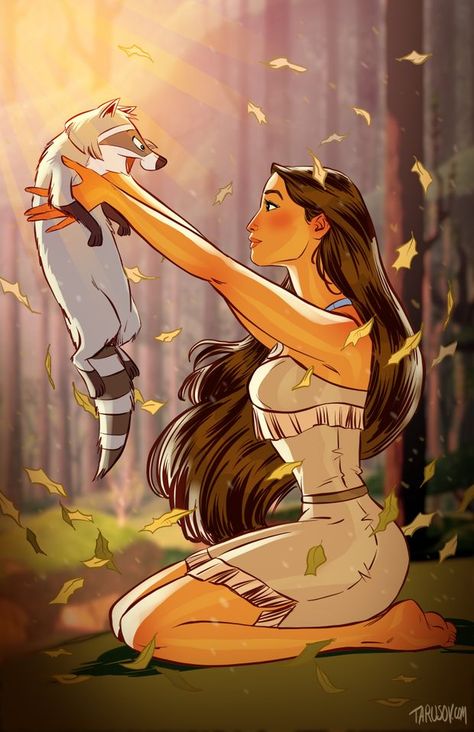 Meeko Pocahontas, Ross Tran, Lindo Disney, Pocahontas Disney, Disney Mignon, Princesas Disney Anime, Personaje Fantasy, Foto Disney, Animation Disney