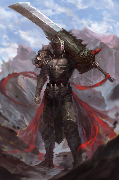 Epic Warrior Art, Hooded Man Art, Berserker Rpg, Dnd Human Fighter, Dnd Characters Art, Dragonslayer Armour, Armor Rpg, Rpg Warrior, Warrior Rpg